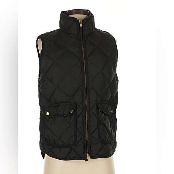 J. Crew Black Quilted Vest - Picture 2 of 2
